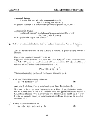 Discrete maths questions | PDF
