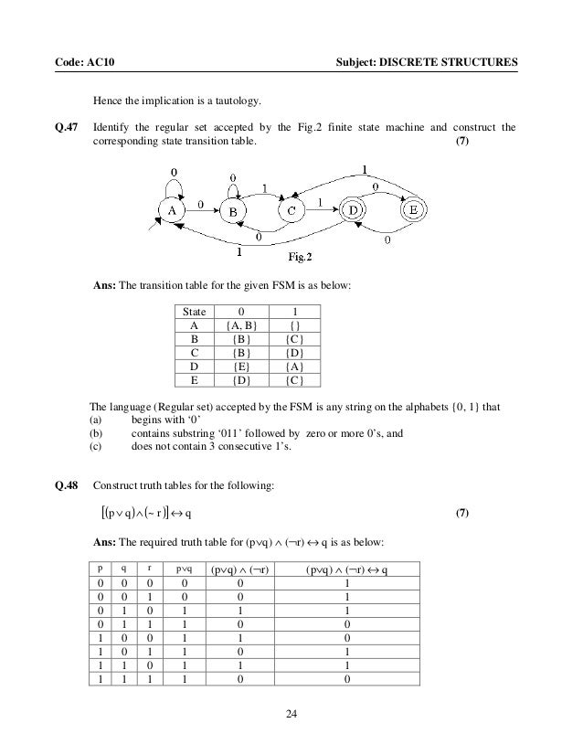 Discrete maths questions