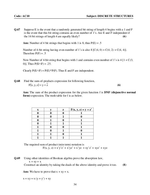 Discrete maths questions
