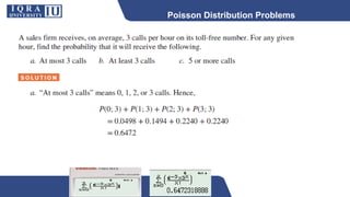 Poisson Distribution Problems
 