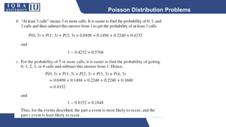 Poisson Distribution Problems
 