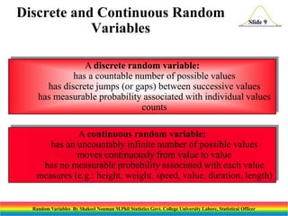 Discrete random variable. | PPTX