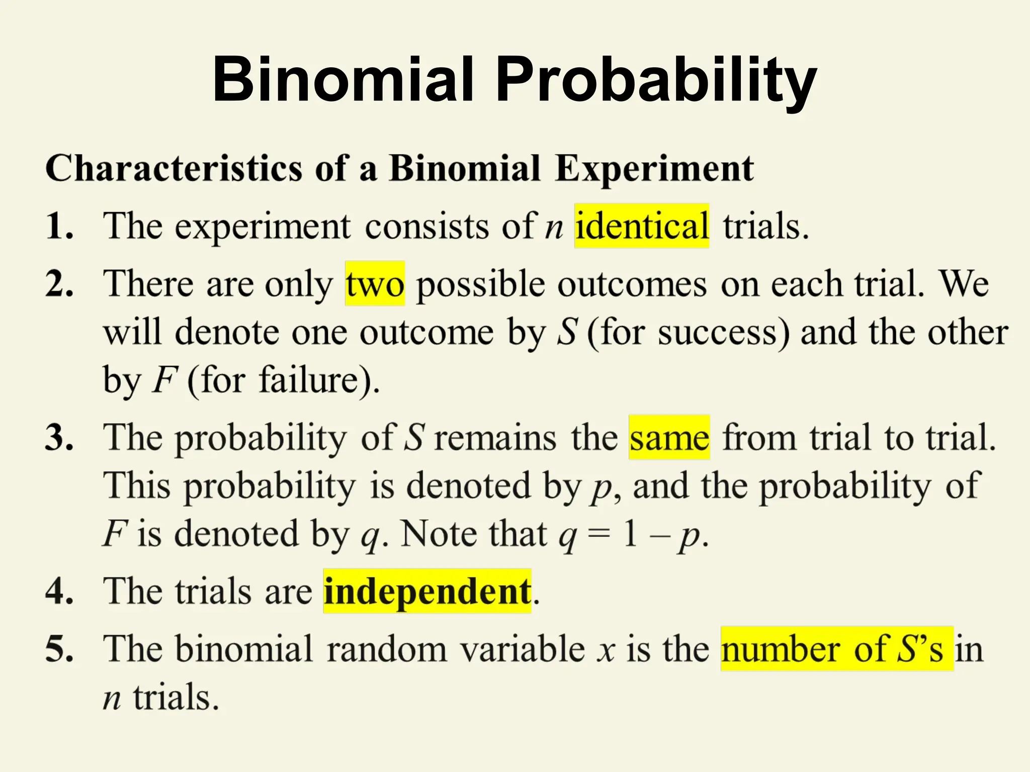 Binomial Probability
 