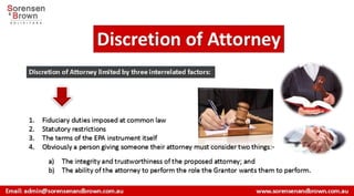 Discretion of attorney - Sorenson & Brown