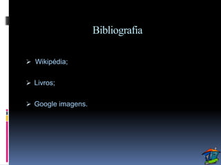Bibliografia

 Wikipédia;


 Livros;


 Google imagens.
 