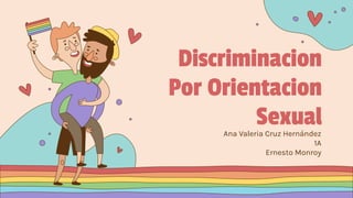 Discriminacion
Por Orientacion
Sexual
Ana Valeria Cruz Hernández
1A
Ernesto Monroy
 