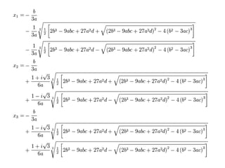 What about ax3
+bx2
+cx+d=0 ?
 