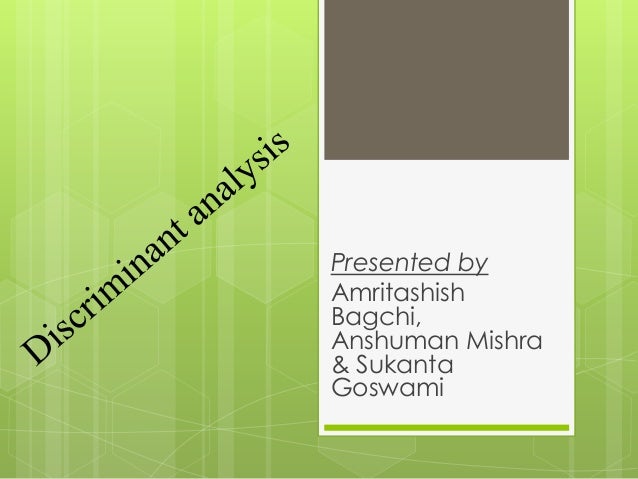 Discriminant Analysis