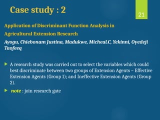 Discriminant Analysis in Multivariate data analysis.pptx