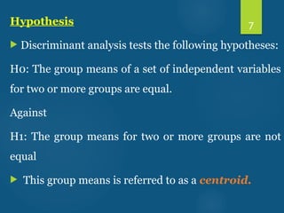 Discriminant Analysis in Multivariate data analysis.pptx