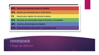 DIVERSIDADE
Chega de silêncio!
 
