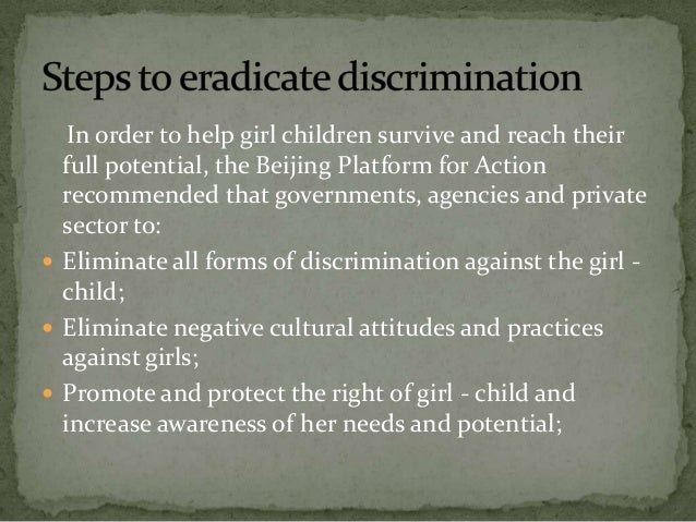 hypothesis on discrimination faced by a girl child