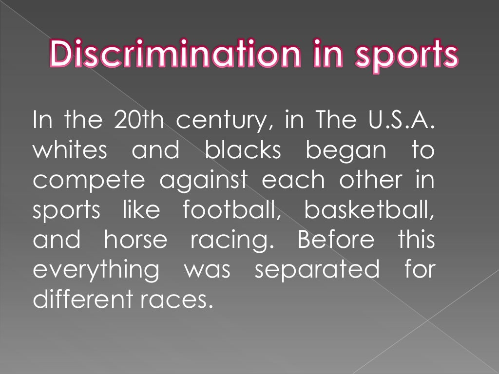 Discrimination in Sports