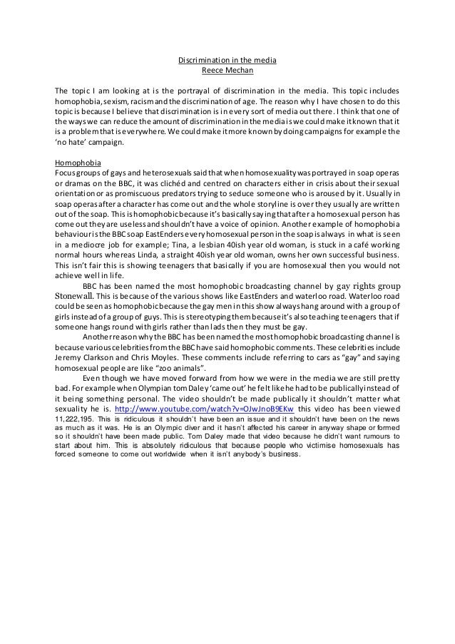 Discrimination Essay In A Nutshell discrimination essays