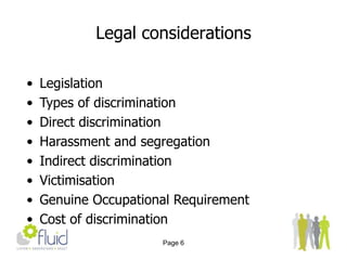 Page 5Legal considerations