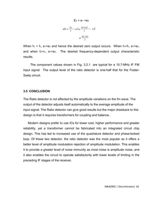 Foster-seely and Ratio Detector (Discriminator )