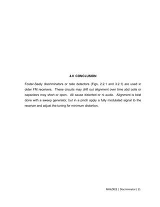 Foster-seely and Ratio Detector (Discriminator )