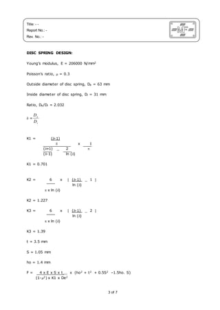 Disc spring calculations | DOC