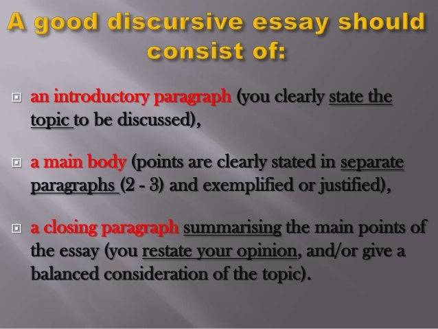 a discursive essay