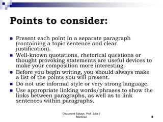 Discursive Compostion Example Discursive Essays | PPSX