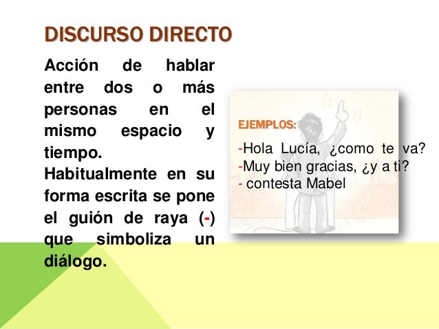 DISCURSO INDIRECTOForma de reproducciÃ³nde todo lo hablado,pero se diferencia deldiscurso directo en       EJEMPLO:que util...