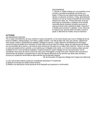 Discurso Descriptivo