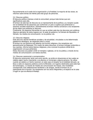 Discurso Emitido En Situación Pública
