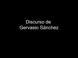 Discurso de  Gervasio Sánchez 
