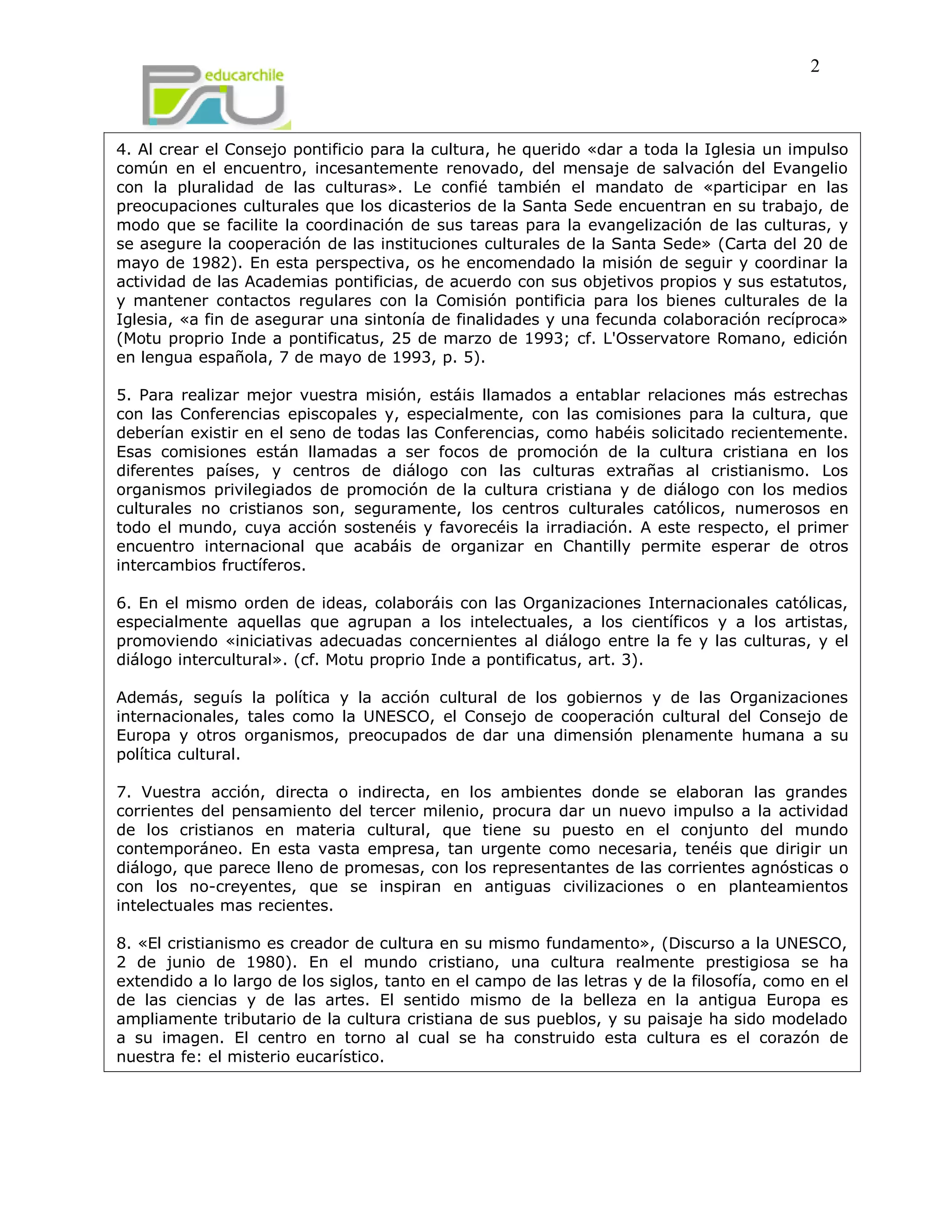 Discurso Juan Pablo Ii Guía 3