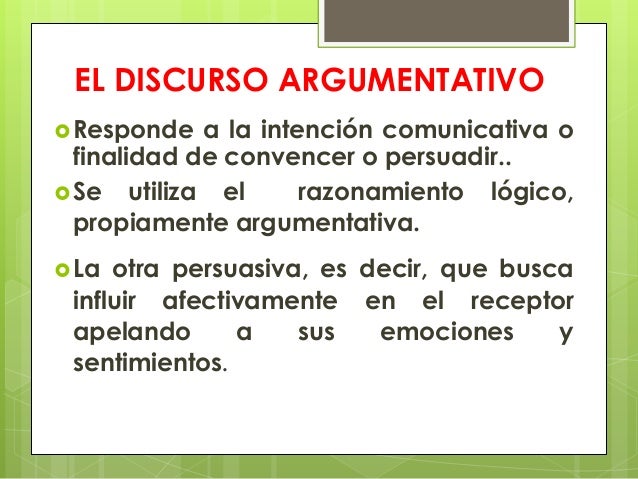 Discurso argumentativo