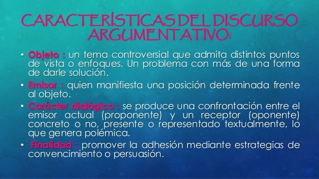 Discurso argumentativo
