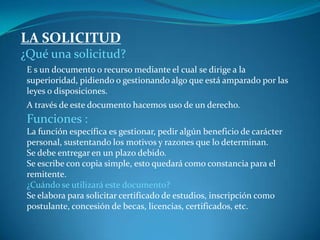 Brevedad y Precisión.- Las ideas o hechos se deben plasmar con propiedad, empleando palabras precisas, sin caer en la redundancia o en oraciones o frases ampulosas.TIPOS DE DOCUMENTOSLa CartaEl TelegramaEl  ActaTipos de DocumentosLa SolicitudEl  MemorandoEl Oficio