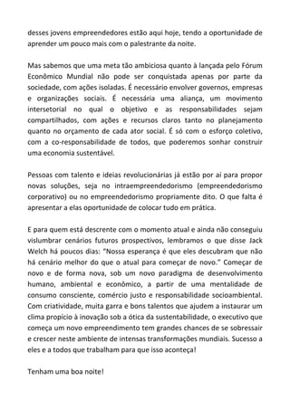 Abertura do Gestão do Futuro 2009