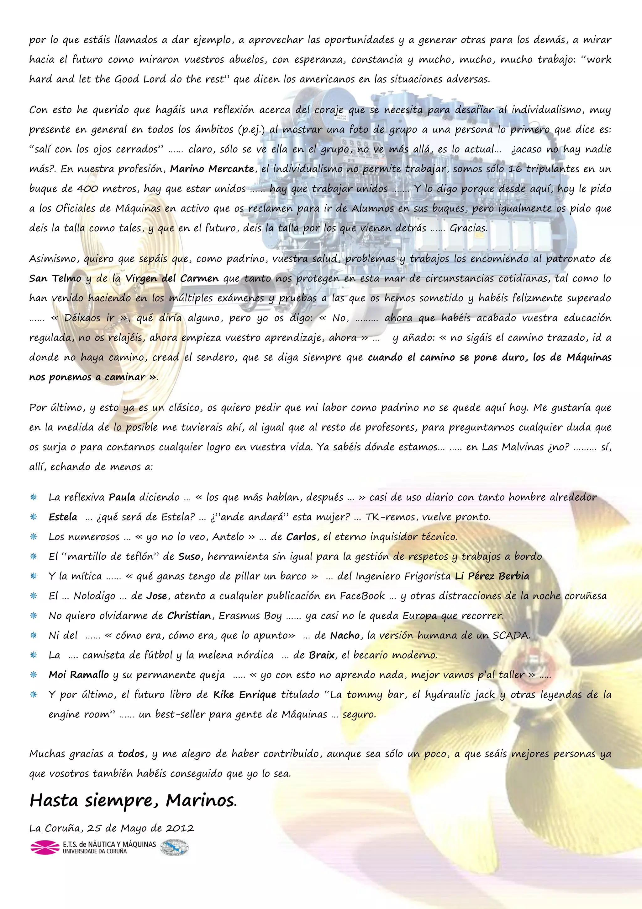 Discurso de Graduación 2012 | PDF