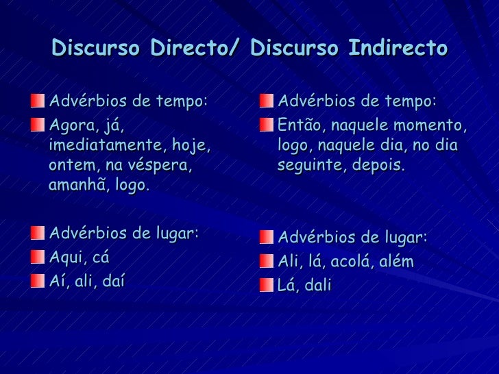 Discurso Directo E Indirecto