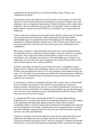 Discurso do Vereador Paulo Carqueija