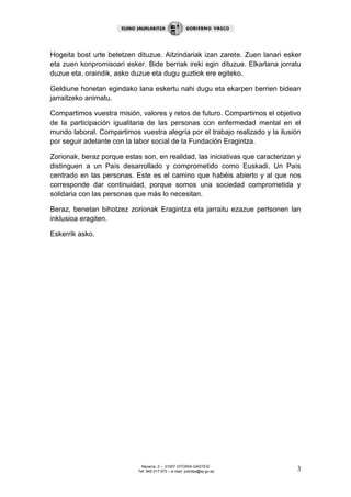 Discurso del lehendakari - 25 aniversario Fundación Eragintza | PDF