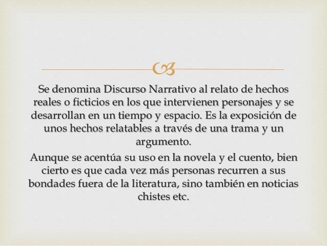 Discurso narrativo