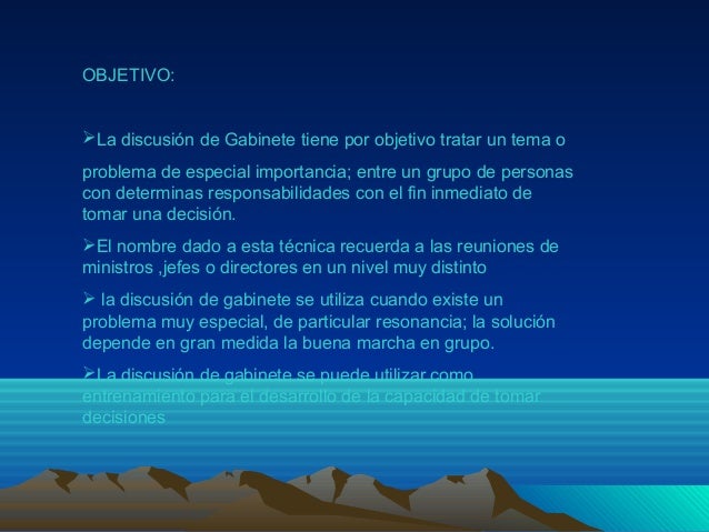 Discusión de gabinete