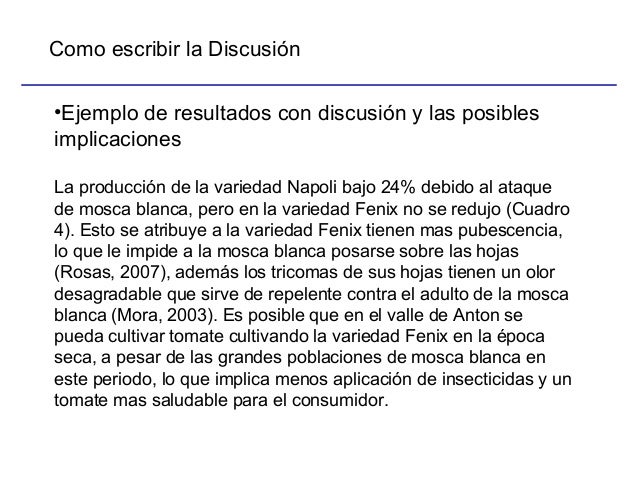 Discusion de resultados de investigacion