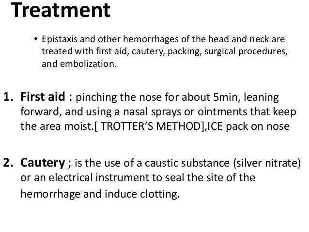 Discuss epistaxis kbth