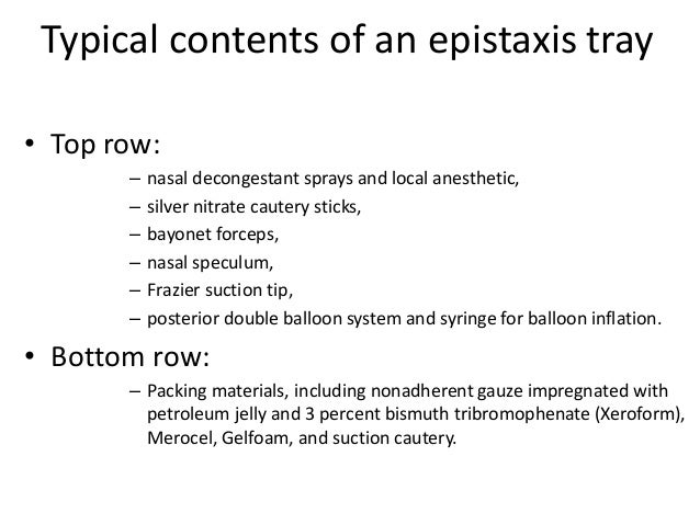 Discuss epistaxis kbth
