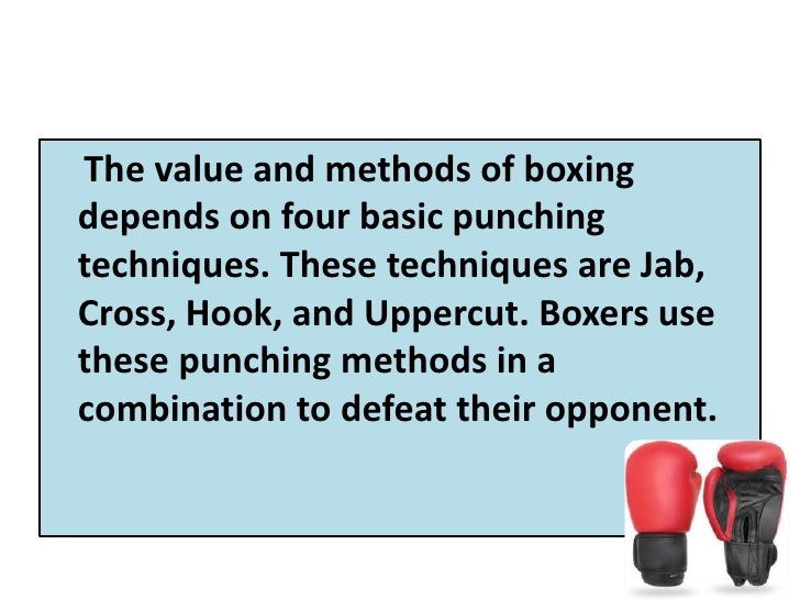 Discussing 5 boxing punches