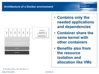 Discussing the difference between docker dontainers and virtual ...