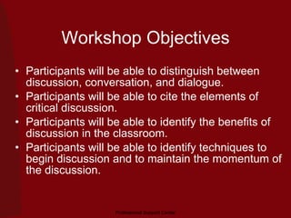 Designing Effective Class Discussions | PPT