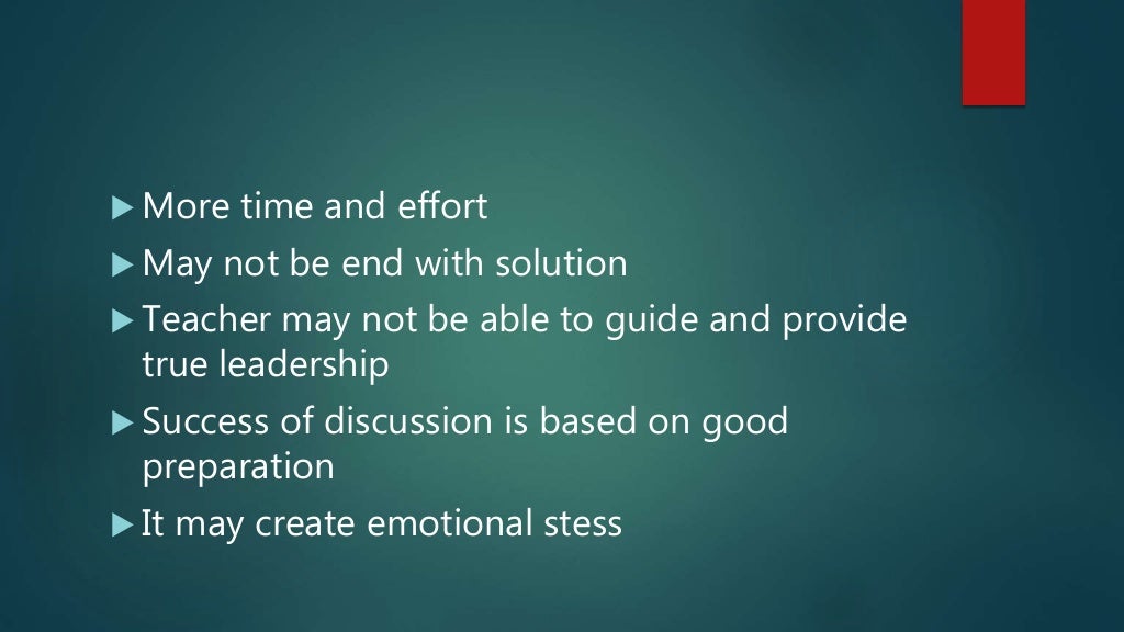 Discussion method of teaching