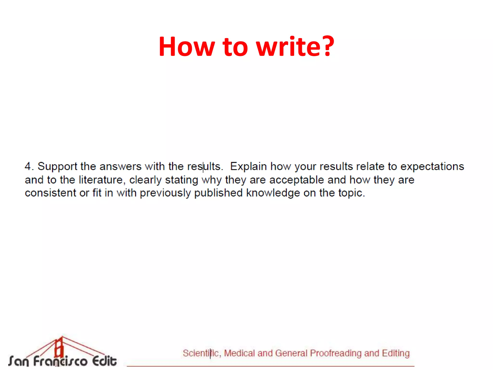 How to write?
 