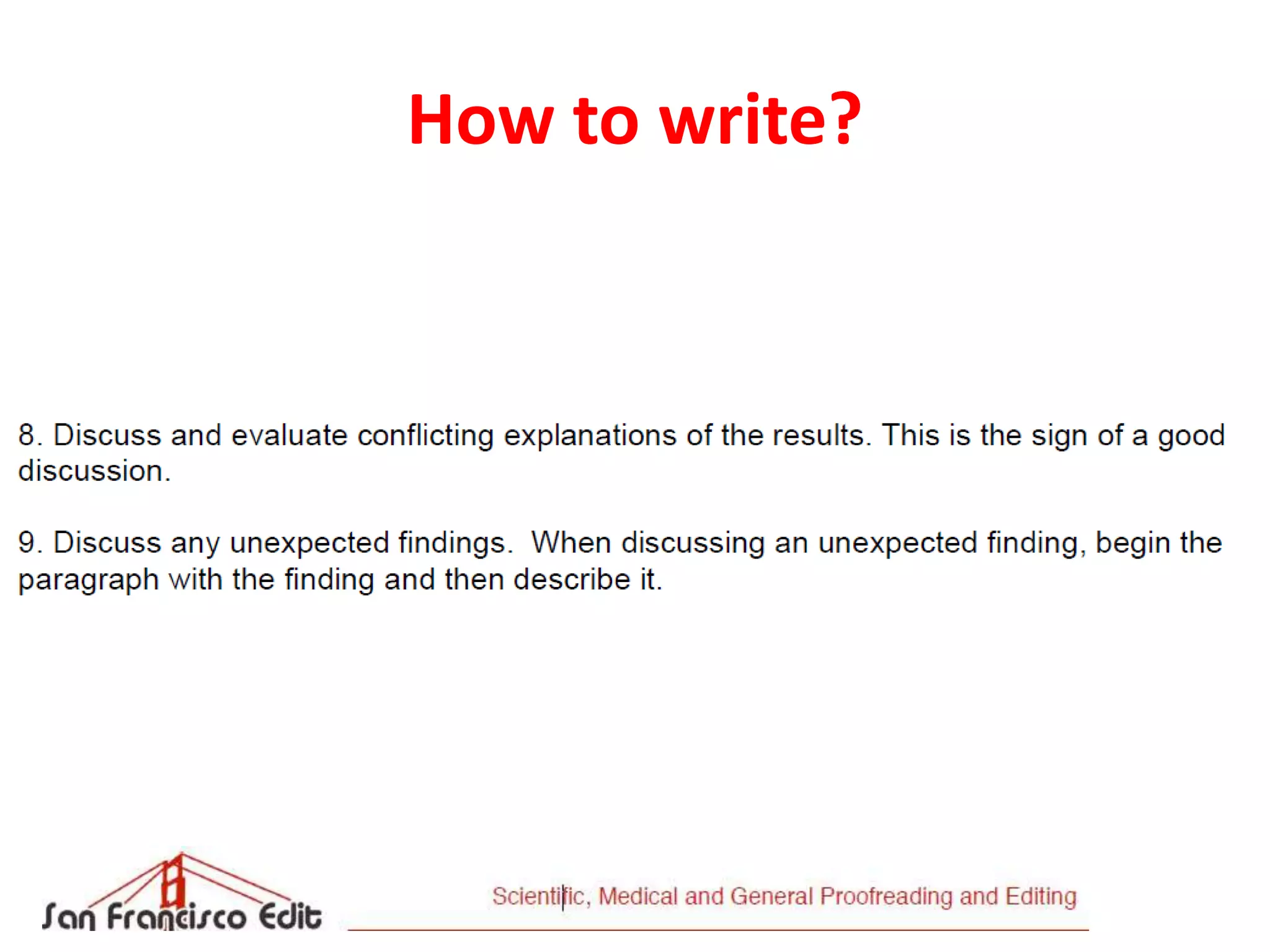 How to write?
 