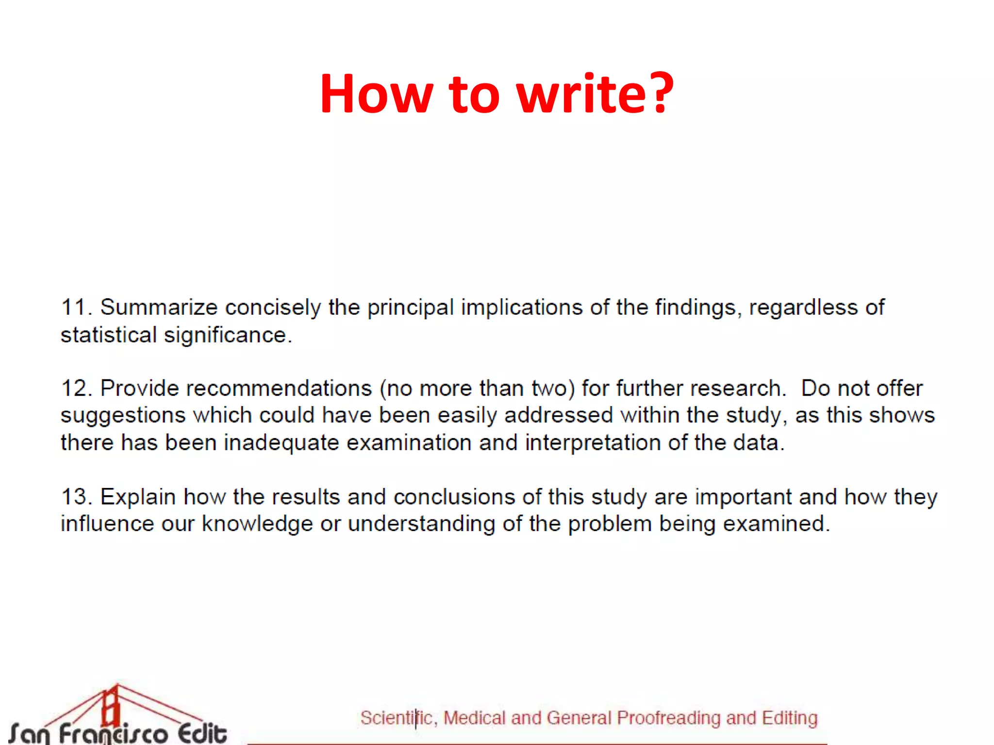 How to write?
 