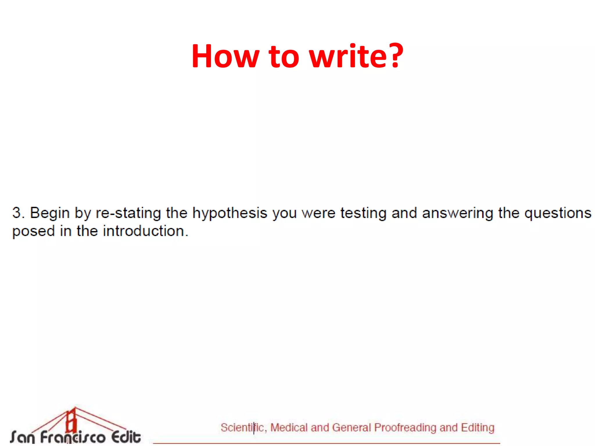 How to write?
 